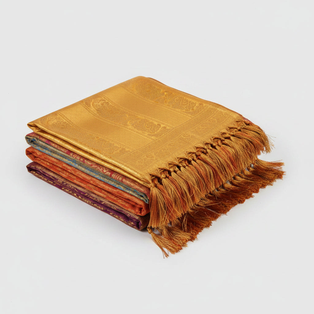 Art Silk Shawl Design I-Red