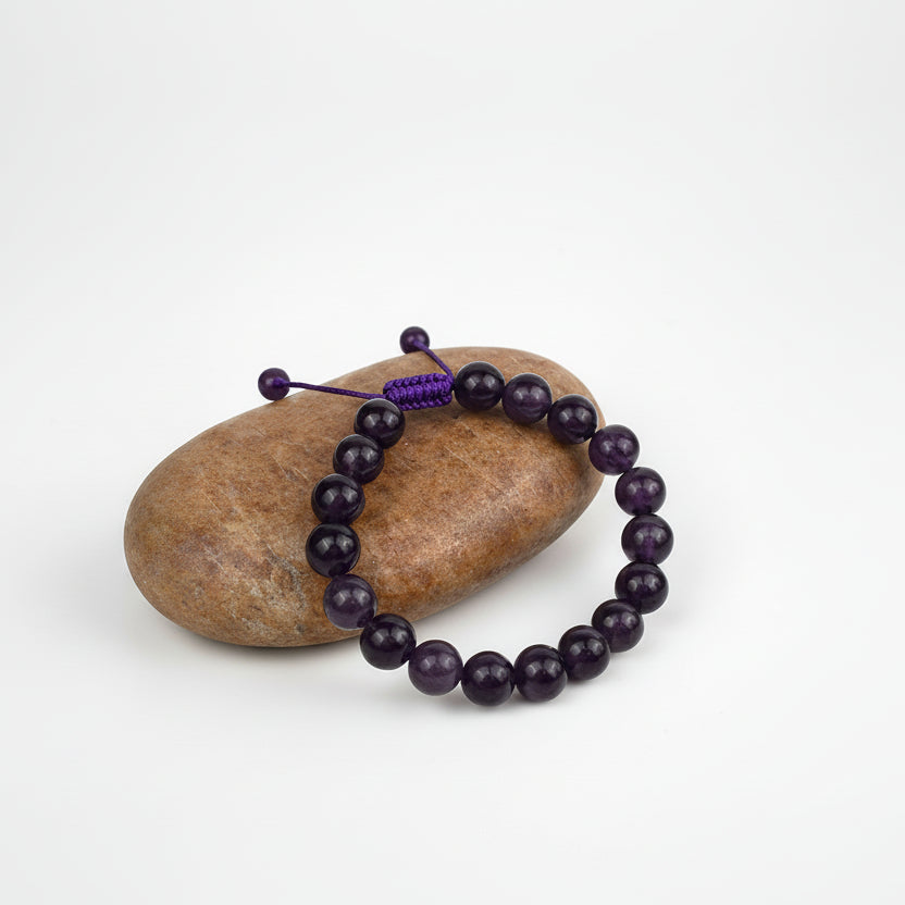 Amethyst Adjustable Thread Bracelet-6 mm