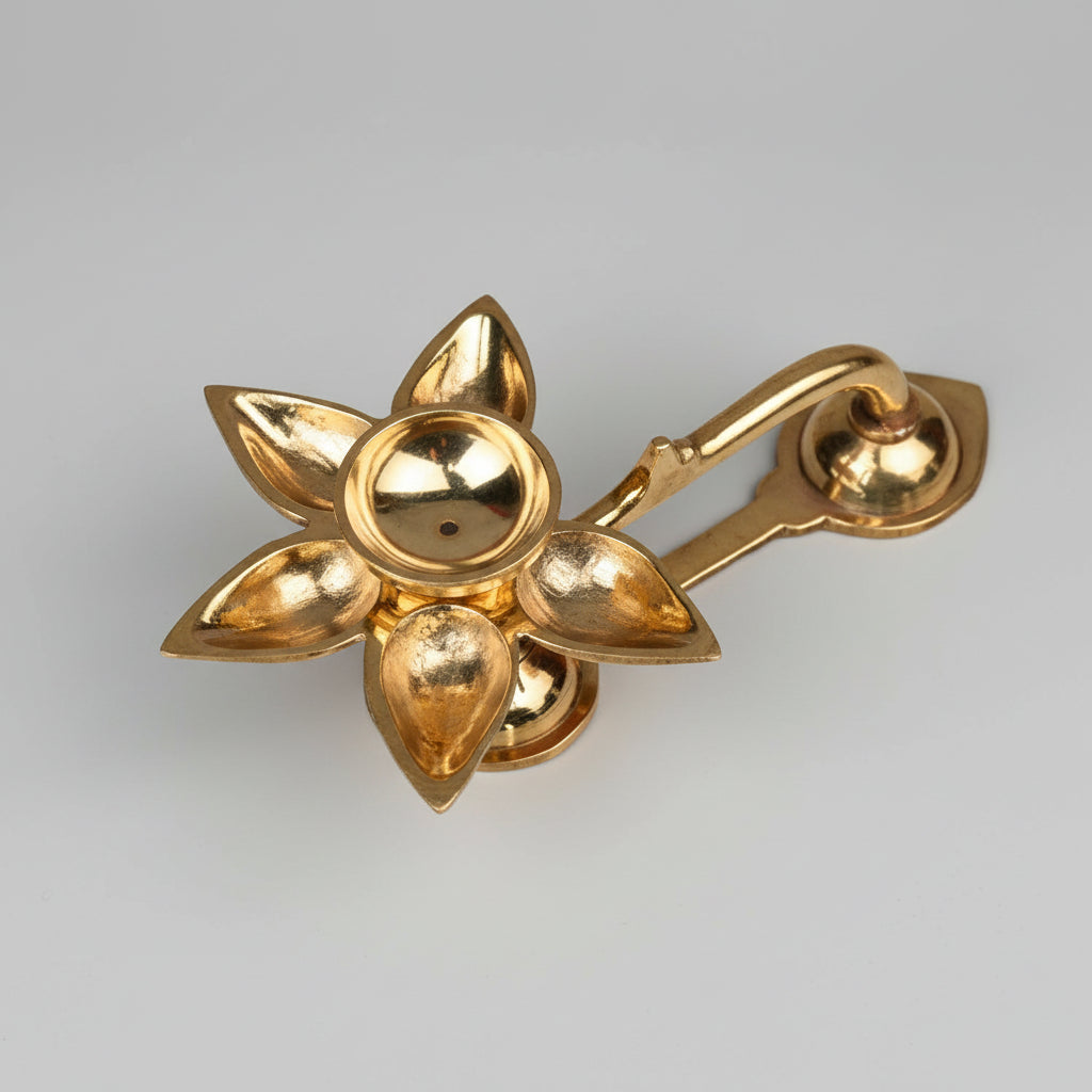 Panch Deepak Brass Aarti Diya-Antique Finish