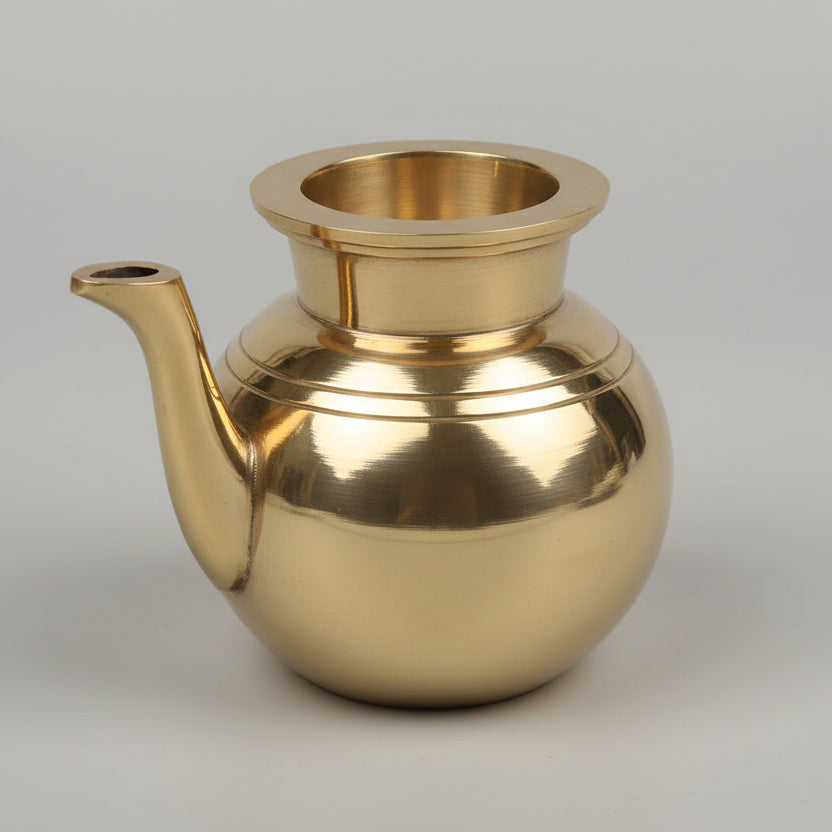 Brass Gokarna Kindi Lota for Puja-Small
