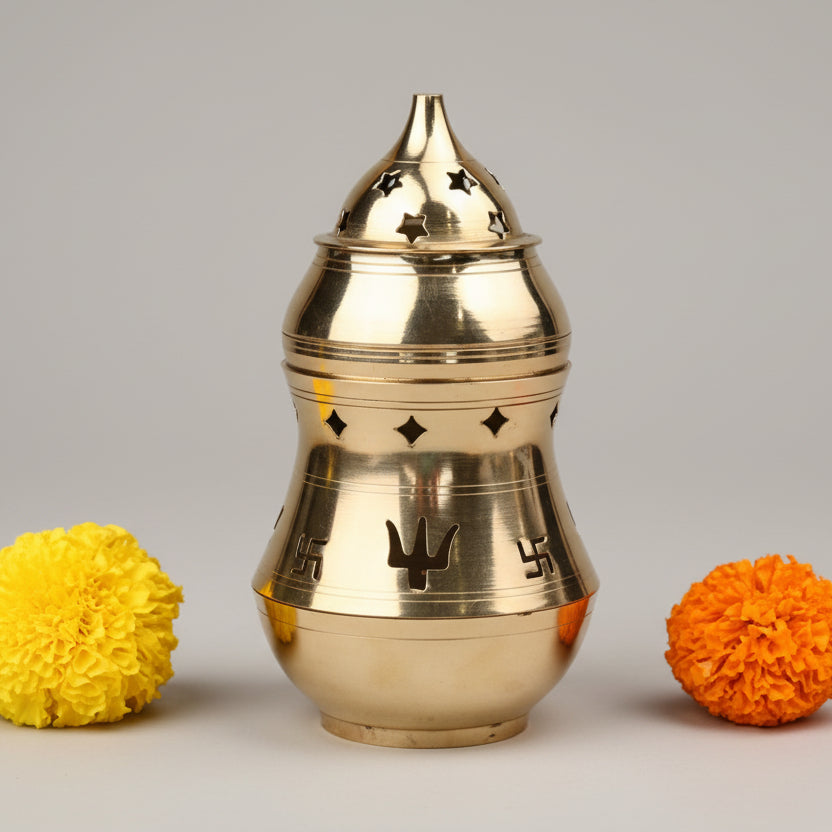 Brass Kapoor Dhoop & Diya Oil Lamp Holder