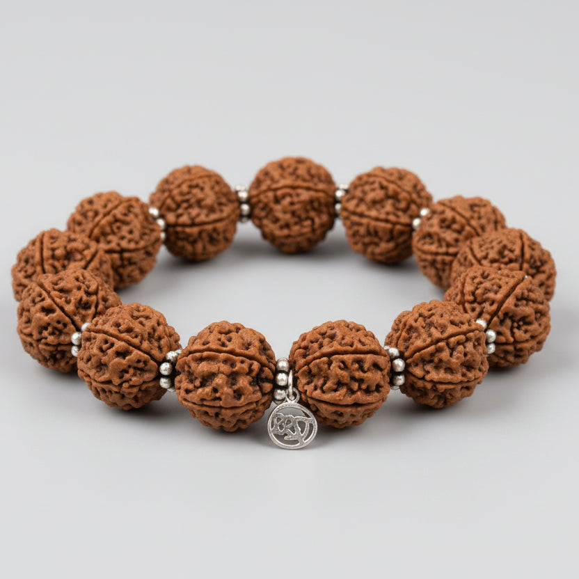 6 Mukhi Mangal Bracelet-Regular-Woolen Spacers