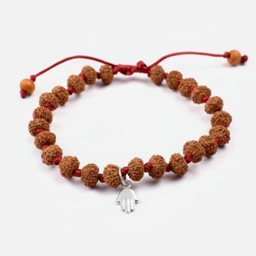 10 Mukhi Krishna Bracelet From Java In Silk Thread-8 mm