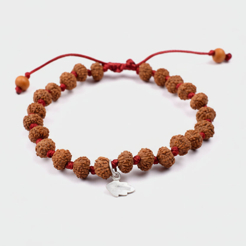 10 Mukhi Krishna Bracelet From Java In Silk Thread-14 mm
