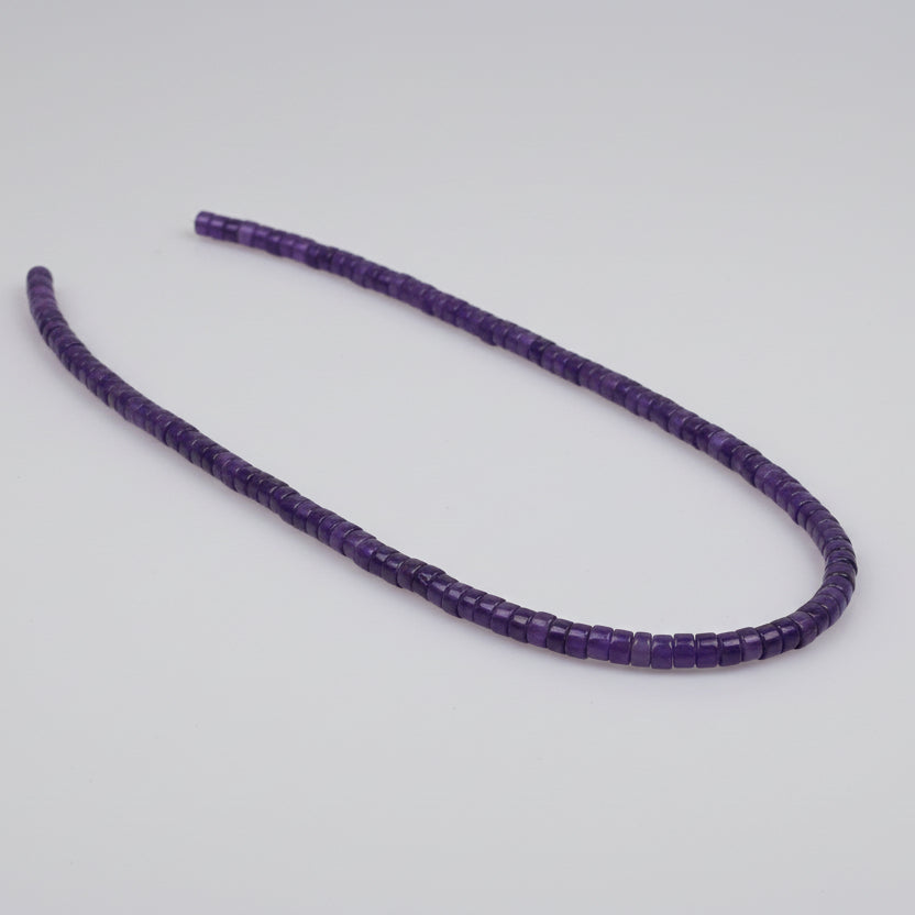 Amethyst Disc Shaped Beads Necklace