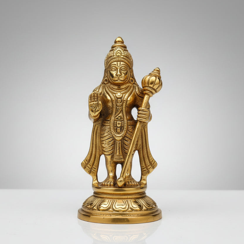 Blessing Hanuman Brass Murti