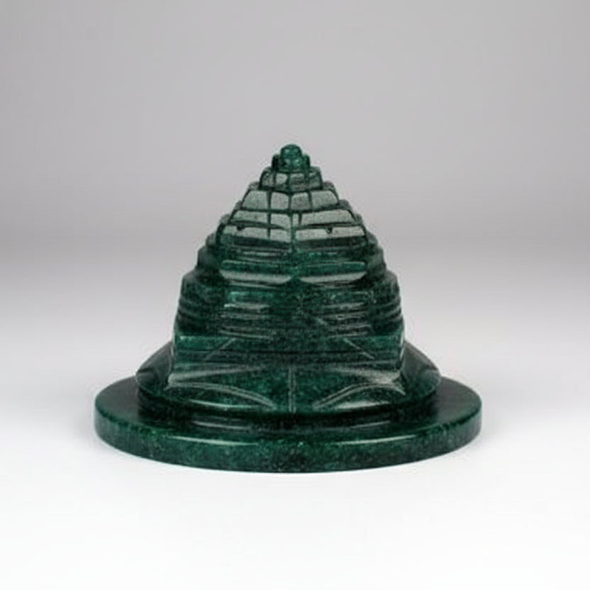 Kurma Shree Yantra in Green Jade 270 gms