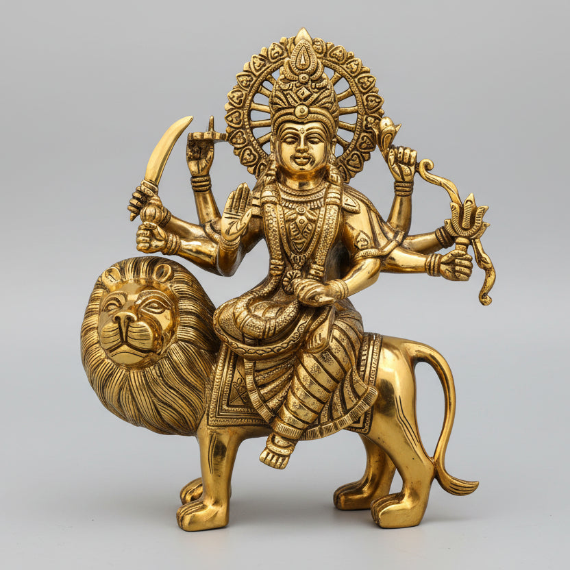 Durga Maa Sherawali Brass Statue