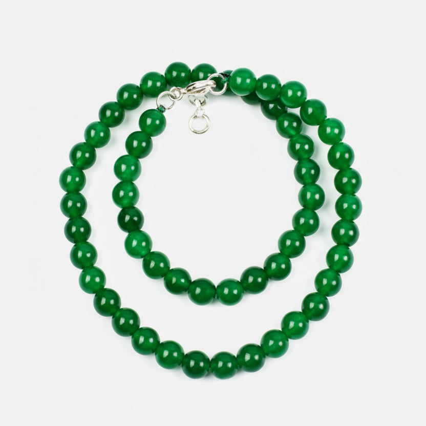 Green Onyx Round Mala-108 Beads (Size: 6 mm)