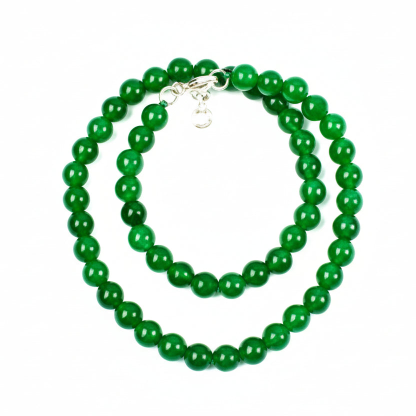 Green Onyx Round Mala-108+1 Beads (Size: 6 mm)