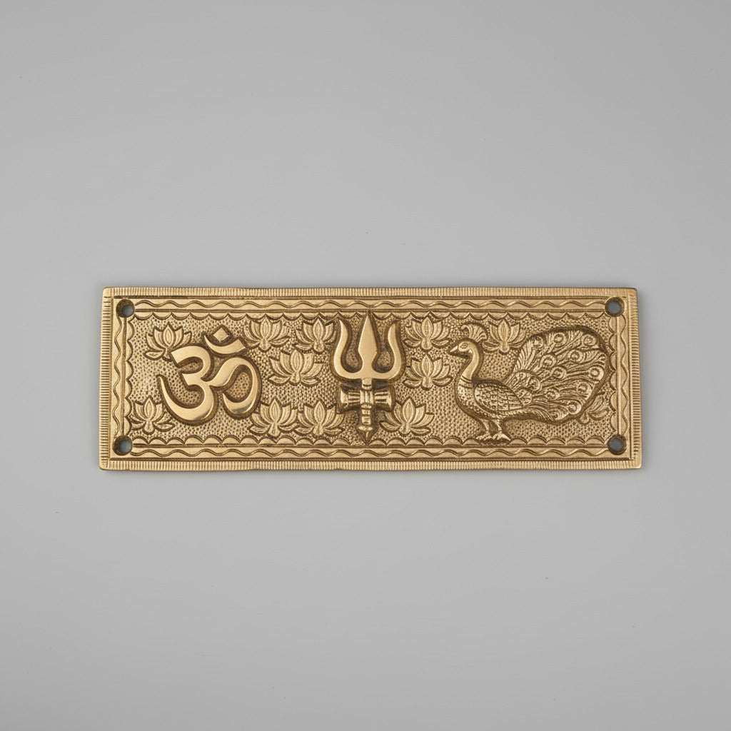 Wall Hanging Brass Namam Shanku Chakra
