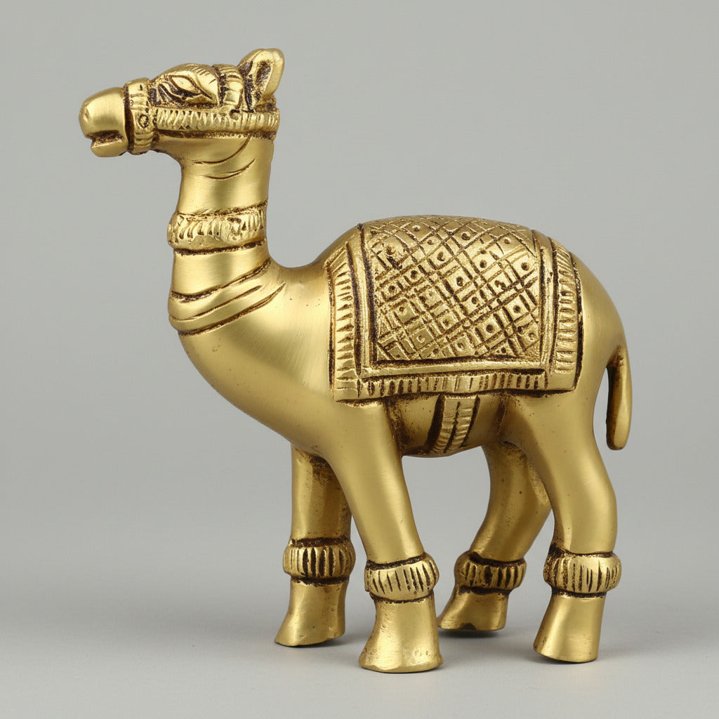 Camel Brass Statue