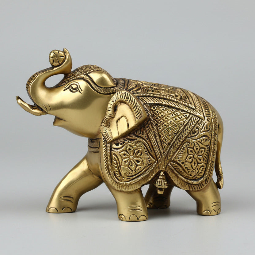 Designer Elephant Brass Idol