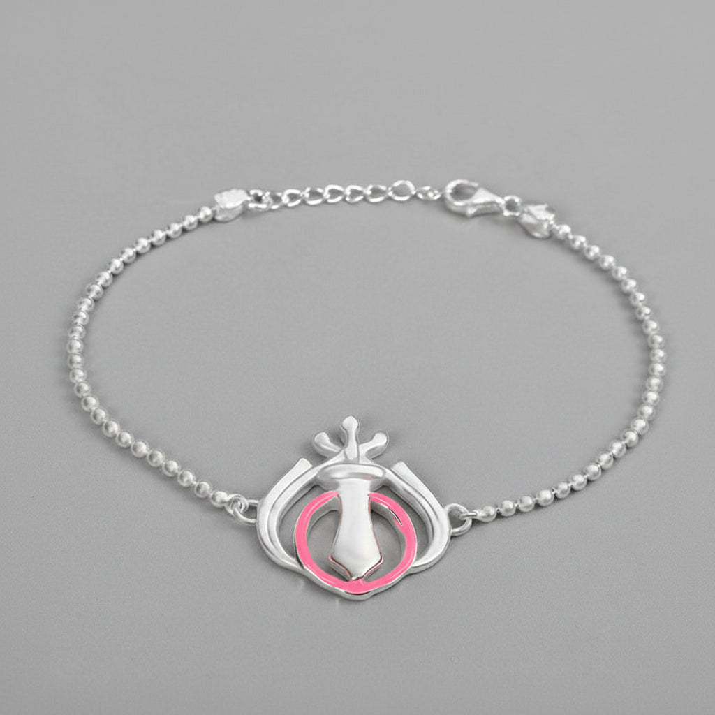 Khanda Design Rakhi in pure silver