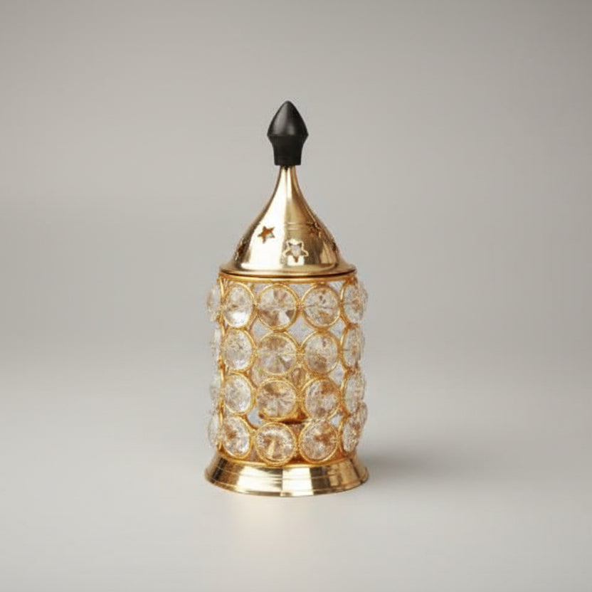 Crystal Nanda Deep Brass Diya-Large