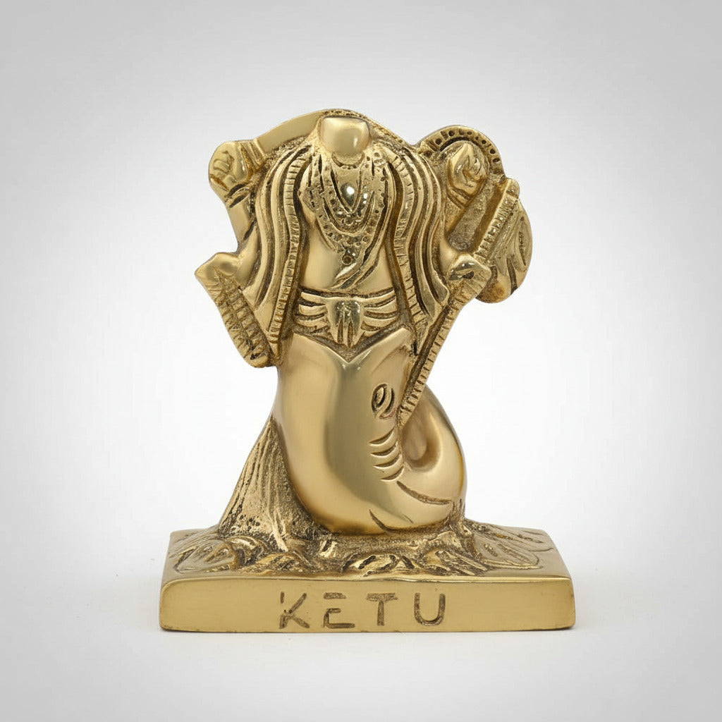 KetuDragon's Tail) Brass Idol-Gold Finish