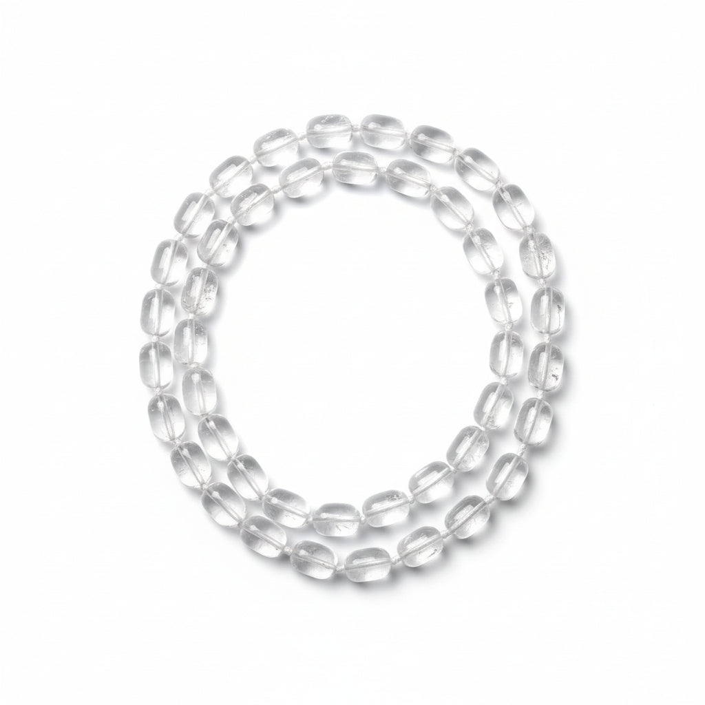 Crystal Drum Shape Mala (16 mm)-32+1 Beads