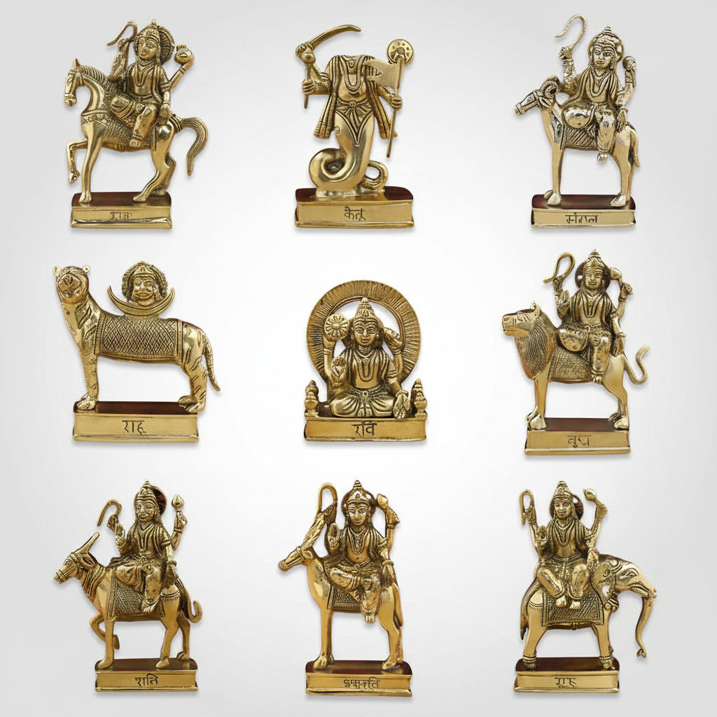 Navgraha Brass Statue Set of 9