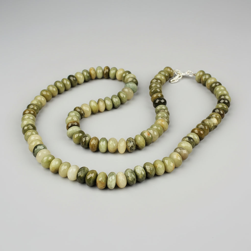 Cats Eye Diamond Cut Mala (Button Shape)-9 to 10 mm