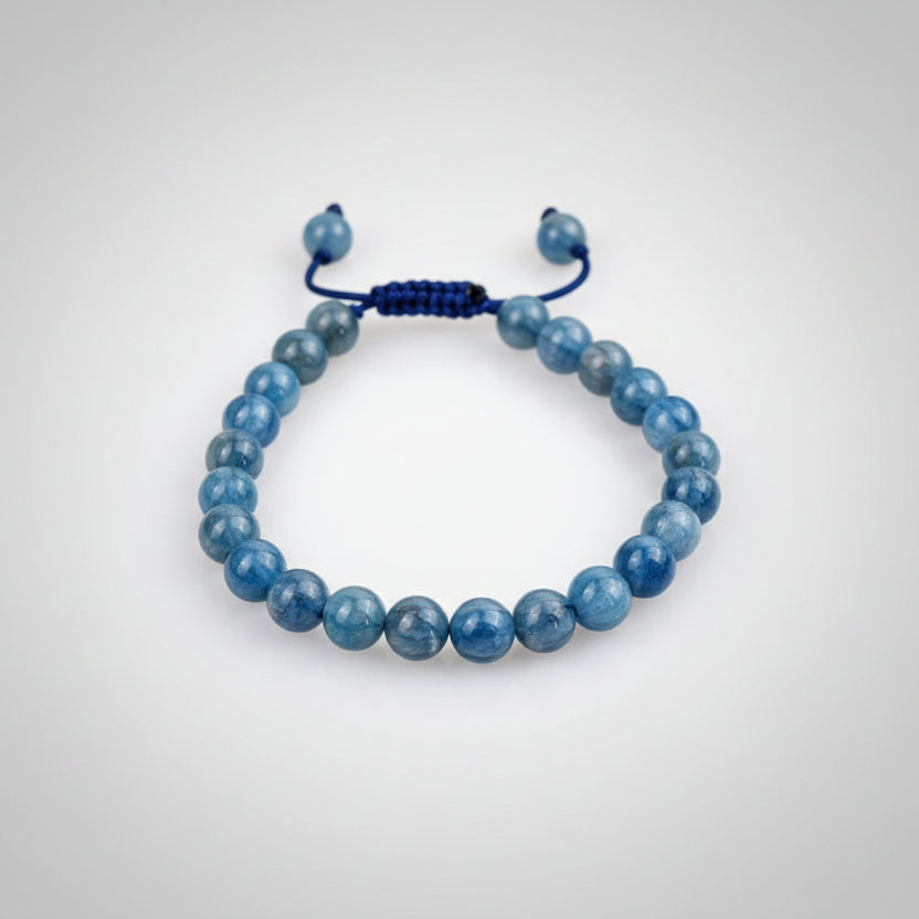 Kyanite Designer Bracelet With Adjustable Thread