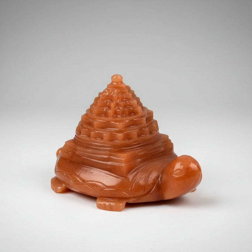 Kurma Shree Yantra in Red Jade 110gms