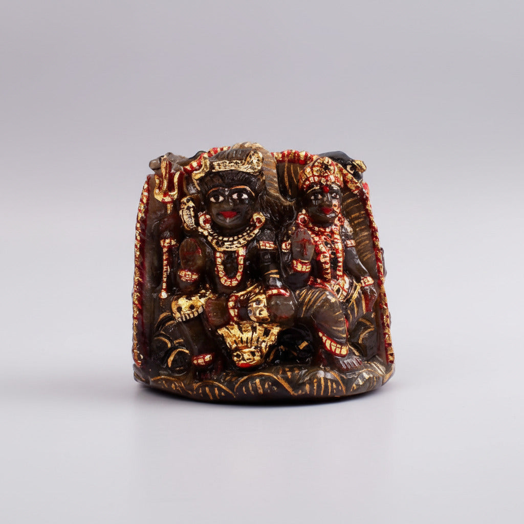 Shiva Parivar In Blue Sapphire