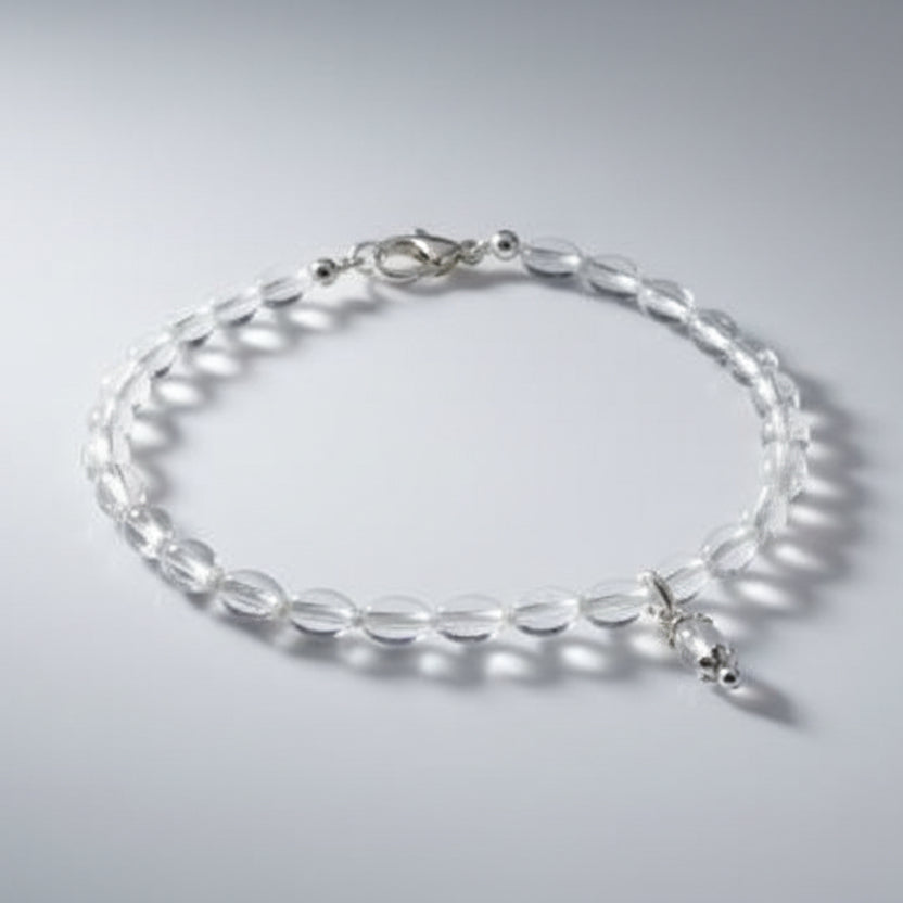 Crystal Drum Shape Mala-108+1 Beads (Without Knots)