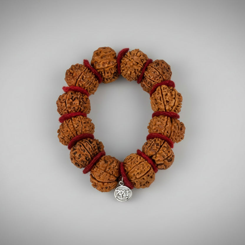 10 Mukhi Krishna Bracelet-Regular-Woolen Spacers