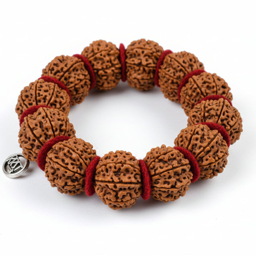 11 Mukhi Sadhana Bracelet-Regular-Woolen Spacers