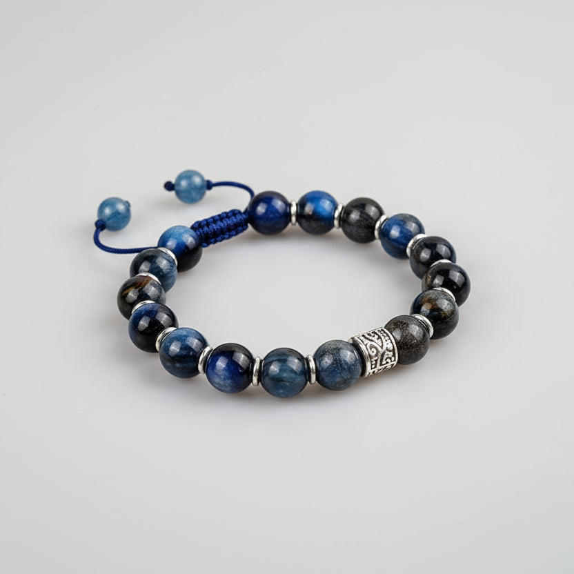 Kyanite Designer Bracelet With Adjustable Thread I