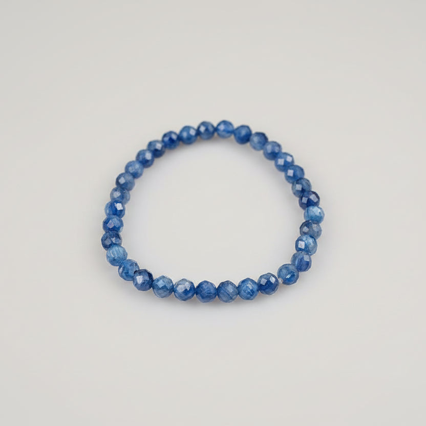 Kyanite Faceted Bracelet in Elastic
