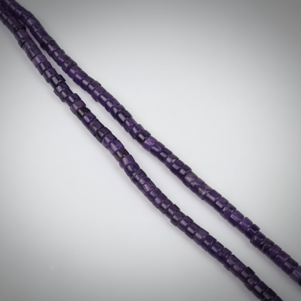 Amethyst Disc Shaped Beads Necklace