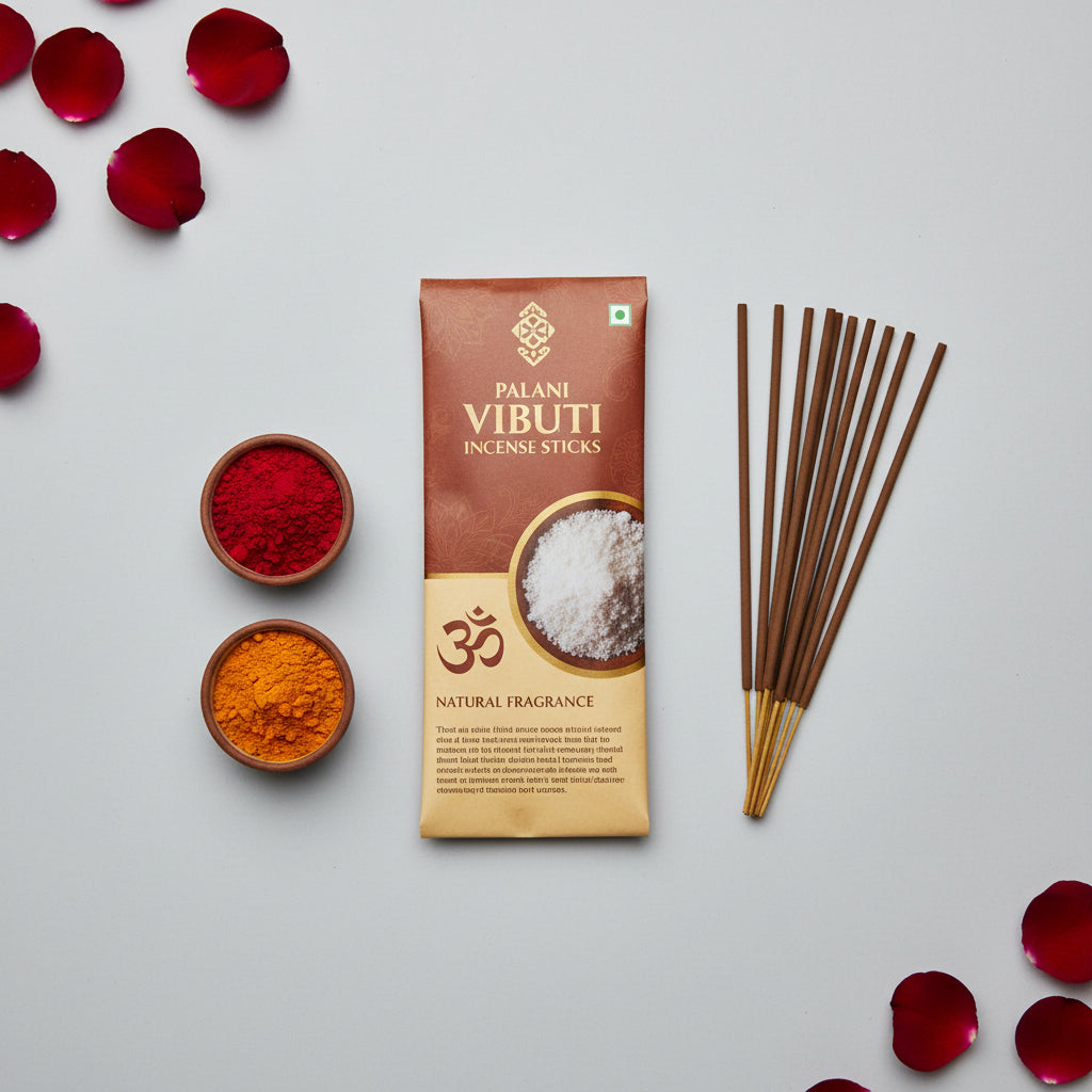 Palani Vibhuti Incense Sticks (Natural Fragrance)-15 Sticks
