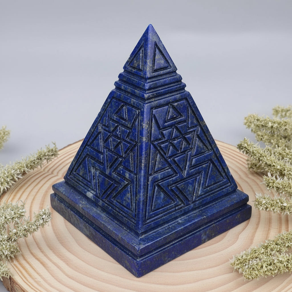 Lapis Lazuli Kurma Shree Yantra - 1086 gms