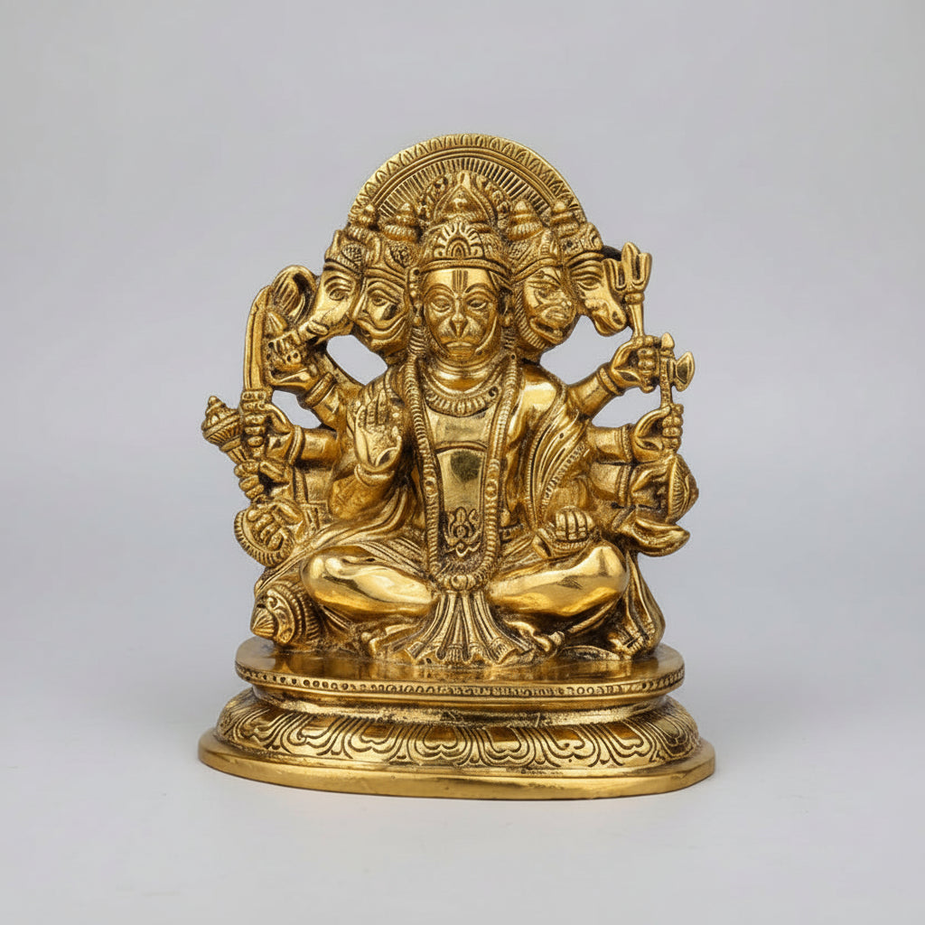 Panchmukhi Hanuman Brass Idol