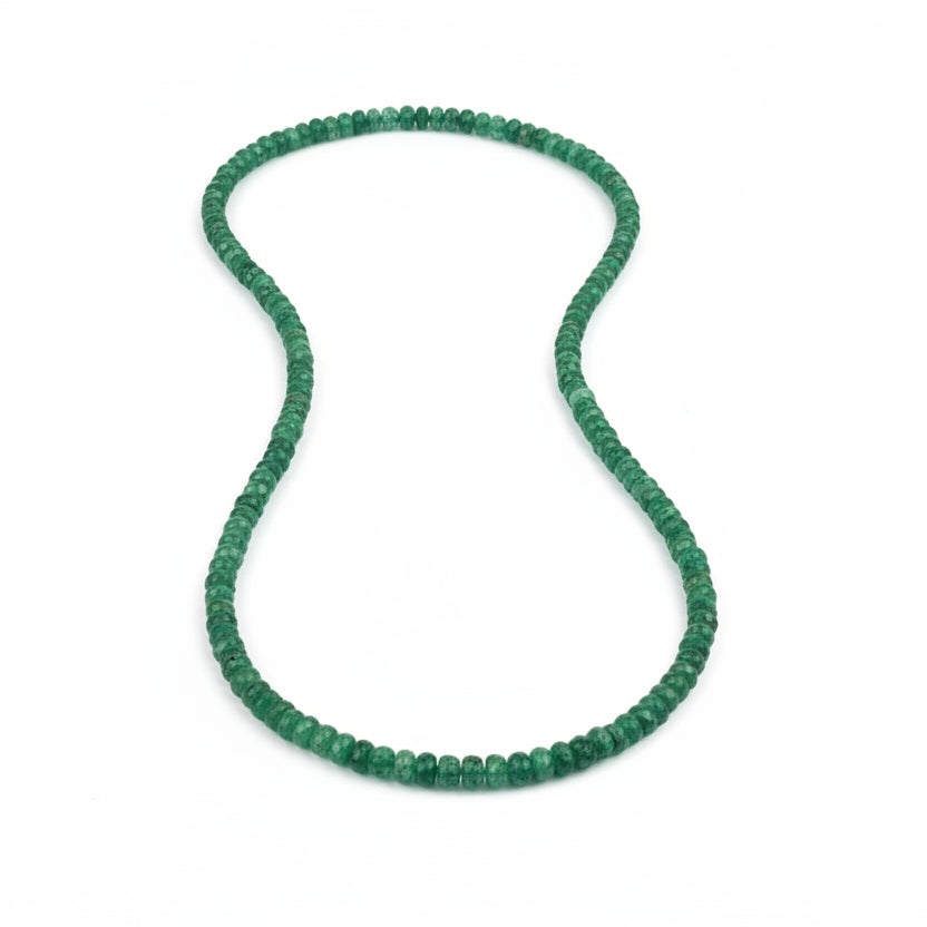 Emerald Faceted Beads Necklace-67 Carats