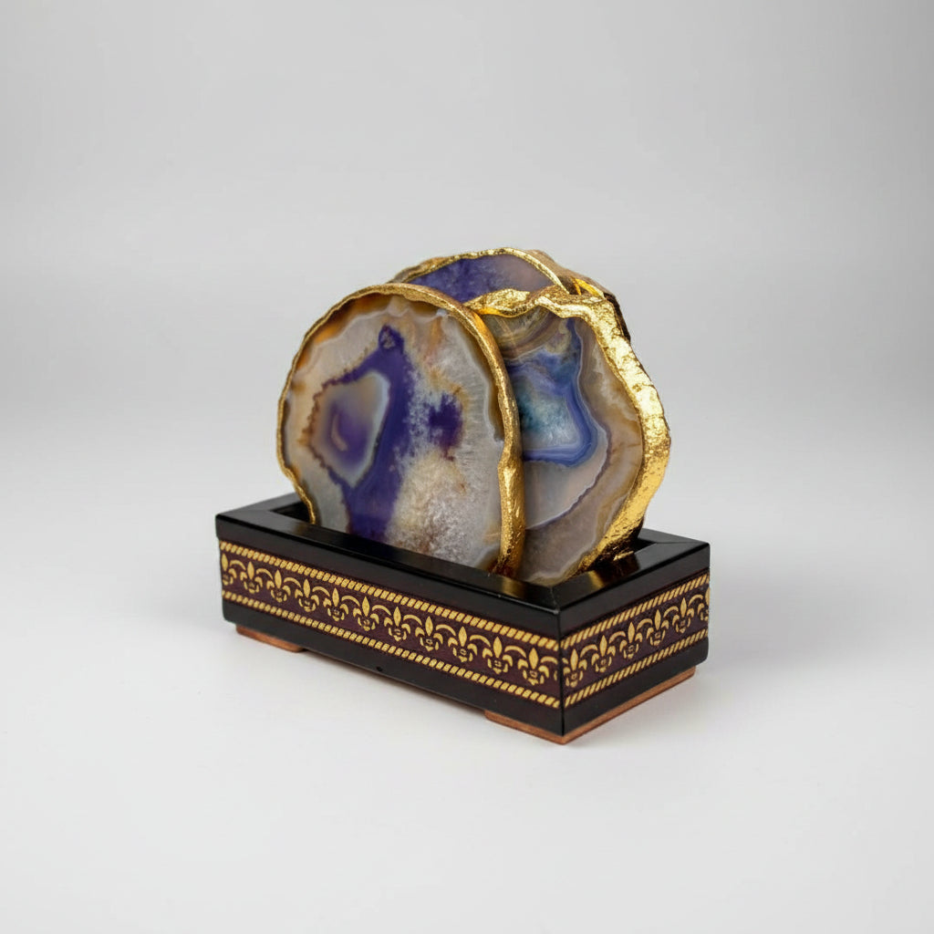 Gemstone Coasters-Greenish Blue
