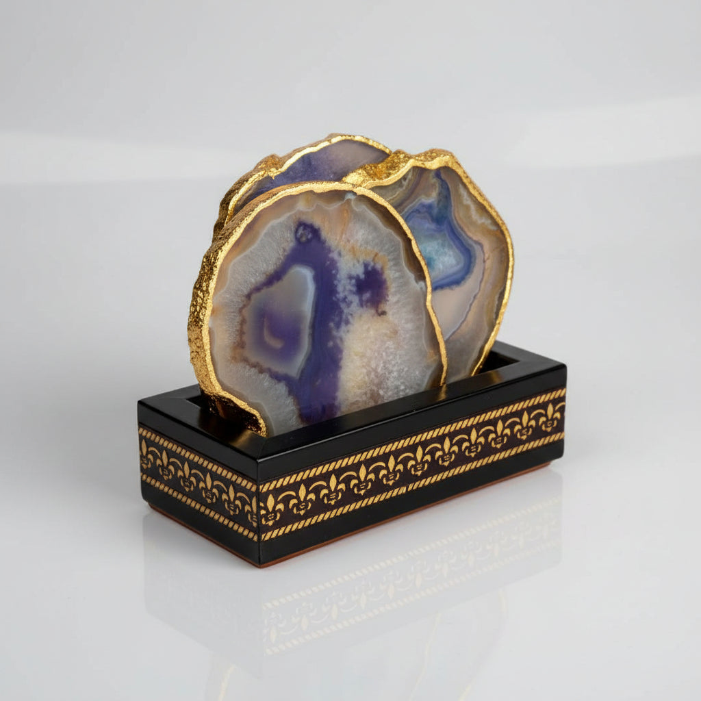 Gemstone Coasters-Purple