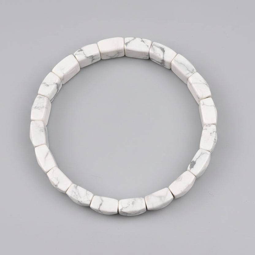 Natural Howlite Faceted Bracelet