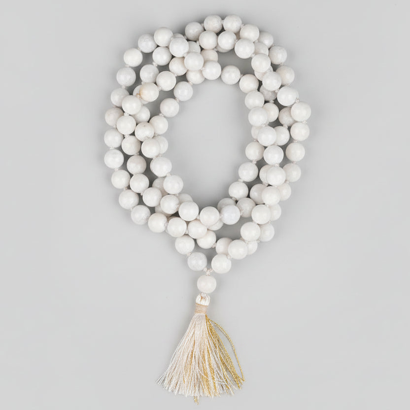White Agate Mala (I)