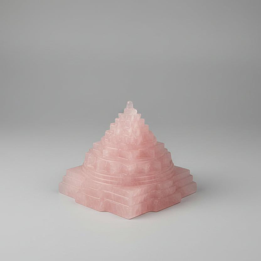 Rose Quartz Shree Yantra - 512 gms