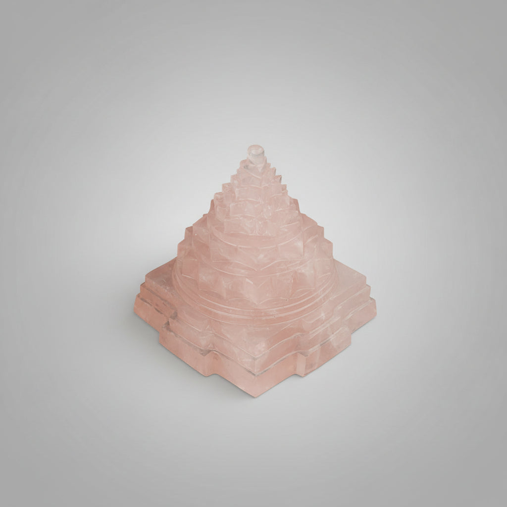 Rose Quartz Shree Yantra - 491 gms