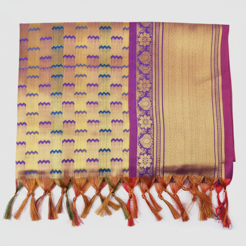 Art Silk Shawl Design IV-Pink