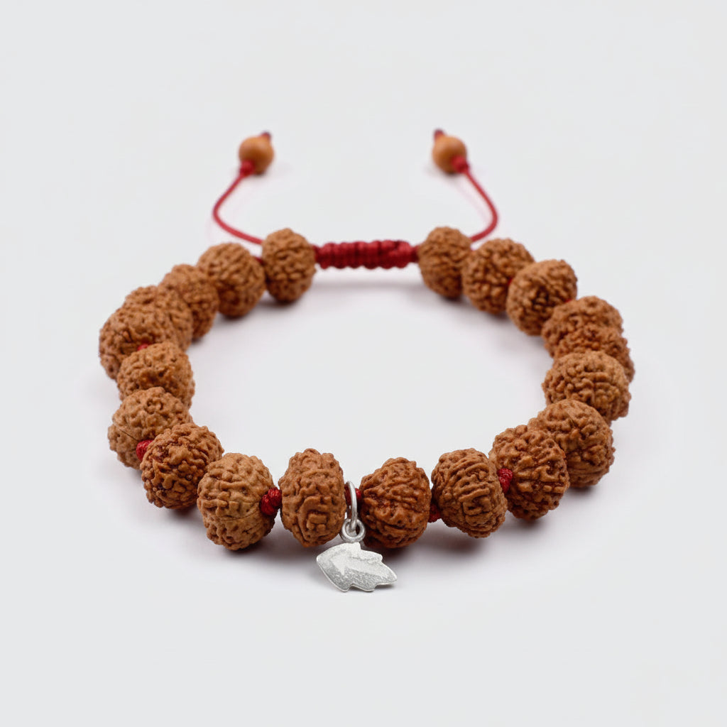 8 Mukhi Ganesha Bracelet From Java In Silk Thread-10 mm