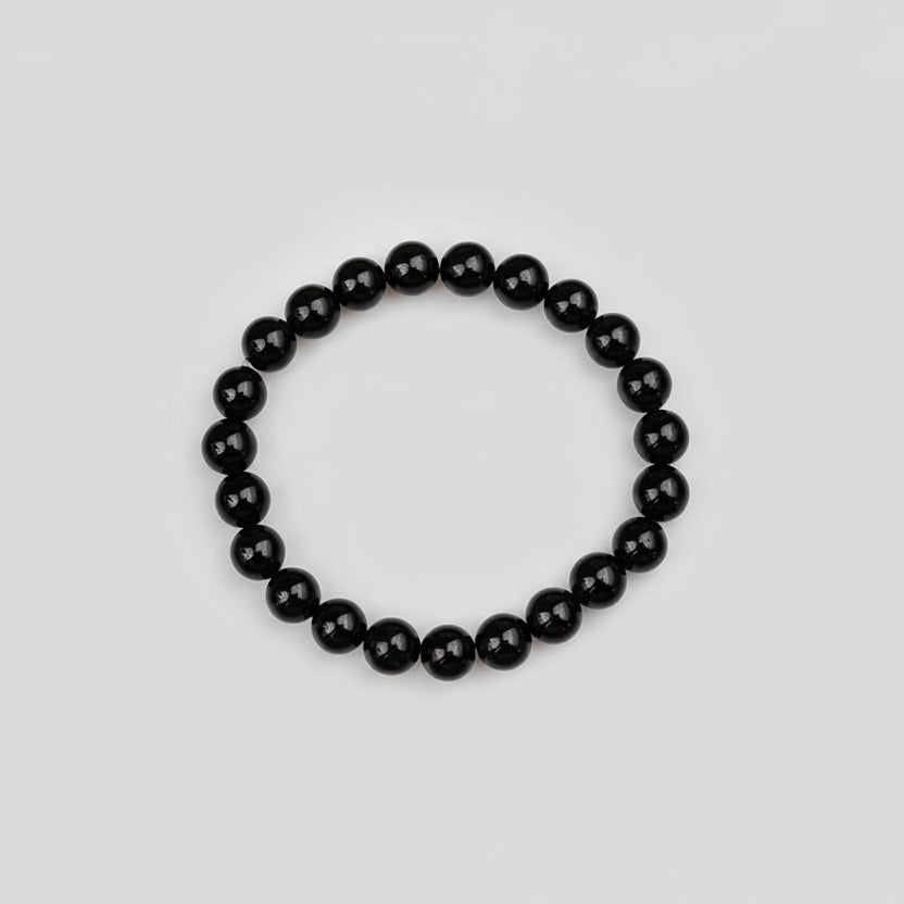 Black Tourmaline Bracelet (Design I)-8 mm
