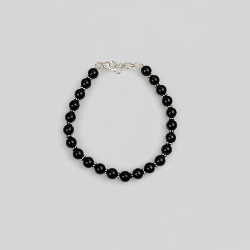 Black Tourmaline Bracelet (Design III)-6 mm