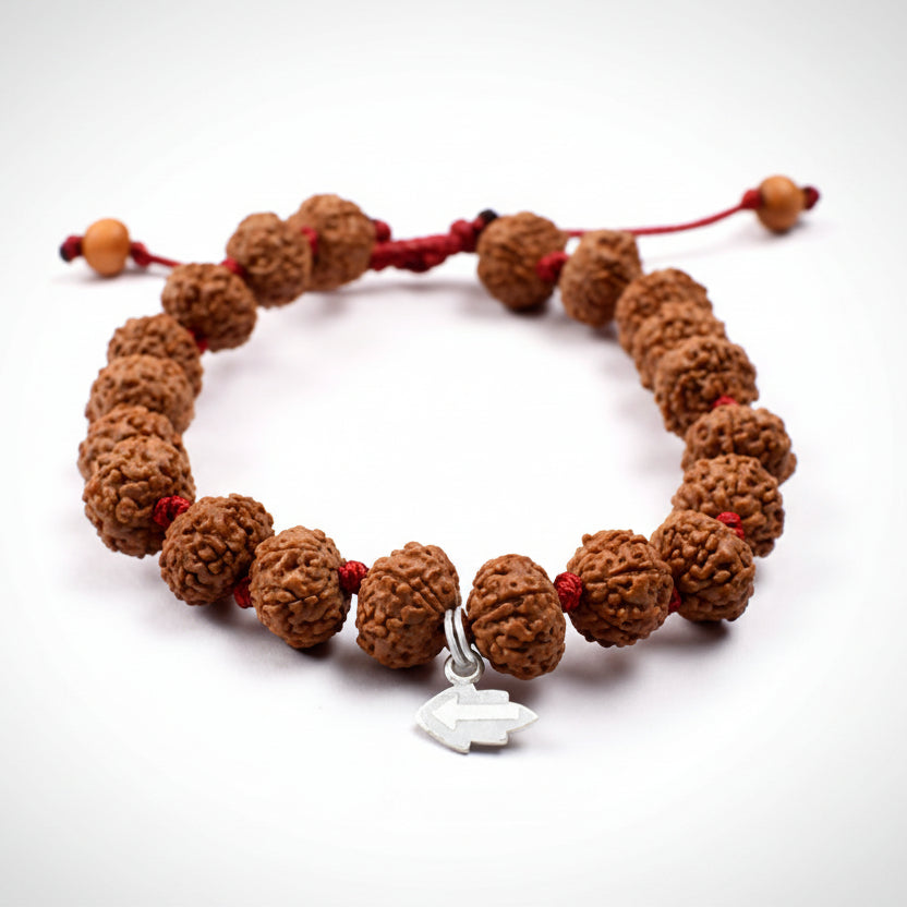 10 Mukhi Krishna Bracelet From Java In Silk Thread-8 mm