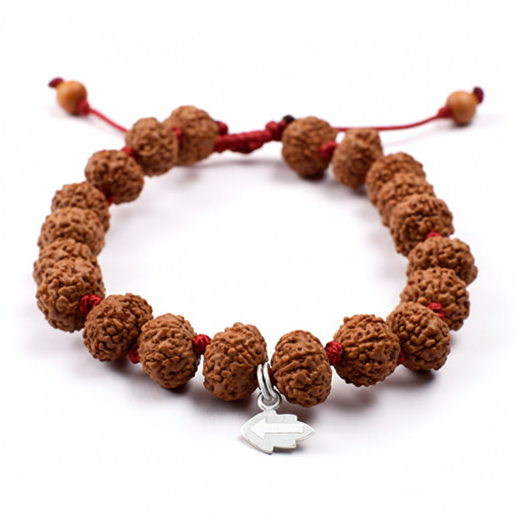10 Mukhi Krishna Bracelet From Java In Silk Thread-14 mm