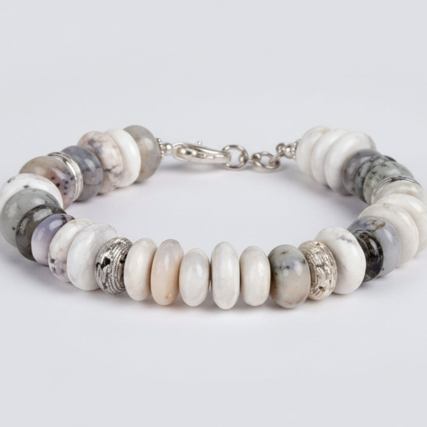 Opal Bracelet (Button Shaped)-Adjustable Thread