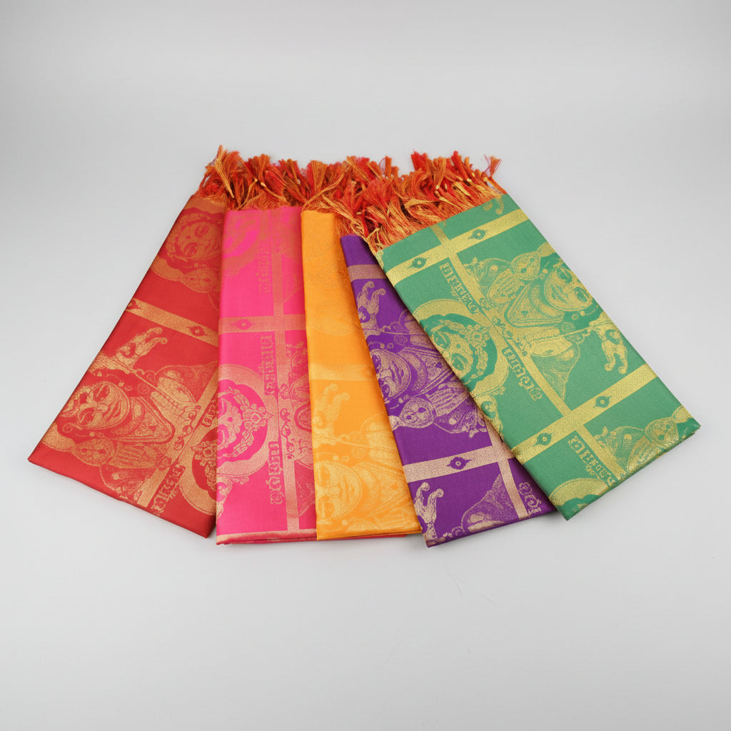 Murugan Shawl in Art Silk-Purple